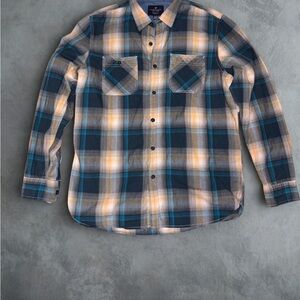 Men’s American Eagle Outfitters Blue and Yellow Plaid Shirt